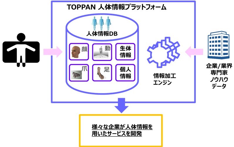「人体情報プラットフォーム」イメージ図 　 Toppan Printing Co., Ltd.